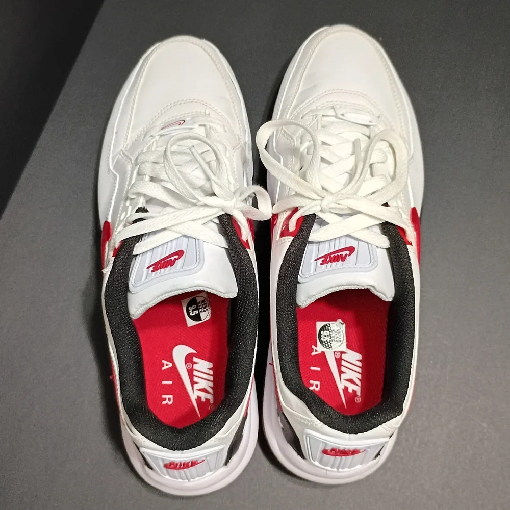 Nike Air Max LTD 3 Men's Casual White/University Red & Black Sneakers - Picture 4 of 14